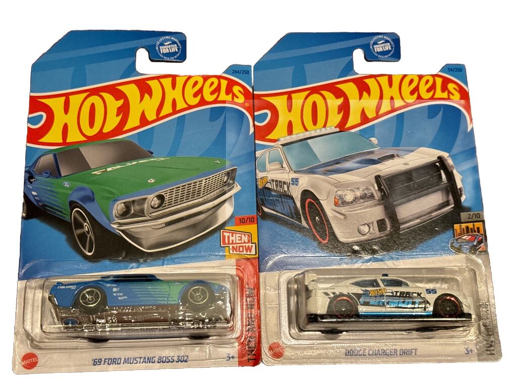 Hot Wheels 244/250 '69 Ford Mustang Boss 302 Falken Then And Now 10/10 Dodge